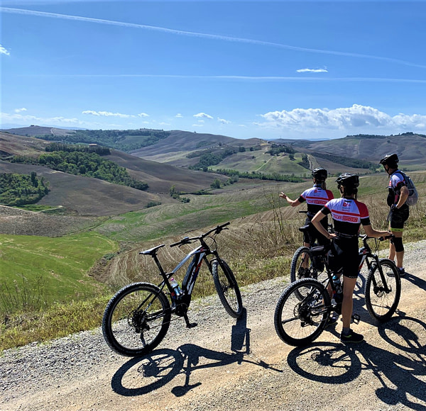 Biking in Tuscany, stunning view