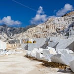 Carrara's marble quarry landscape in Italy